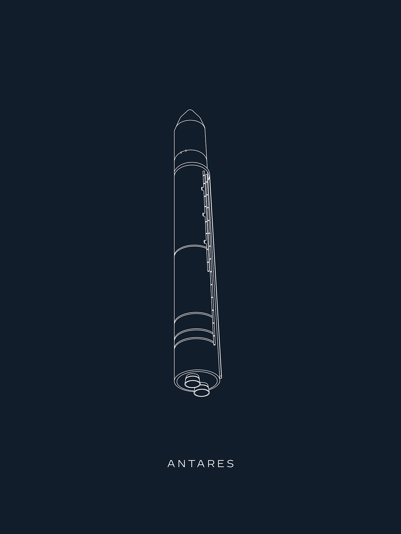 illustration of antares rocket